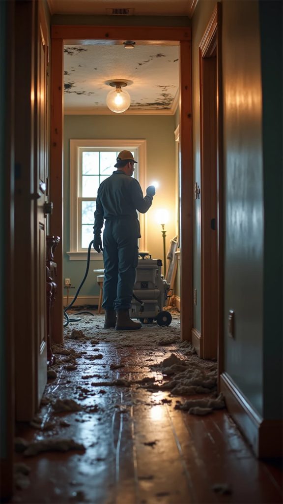 commercial restoration worker