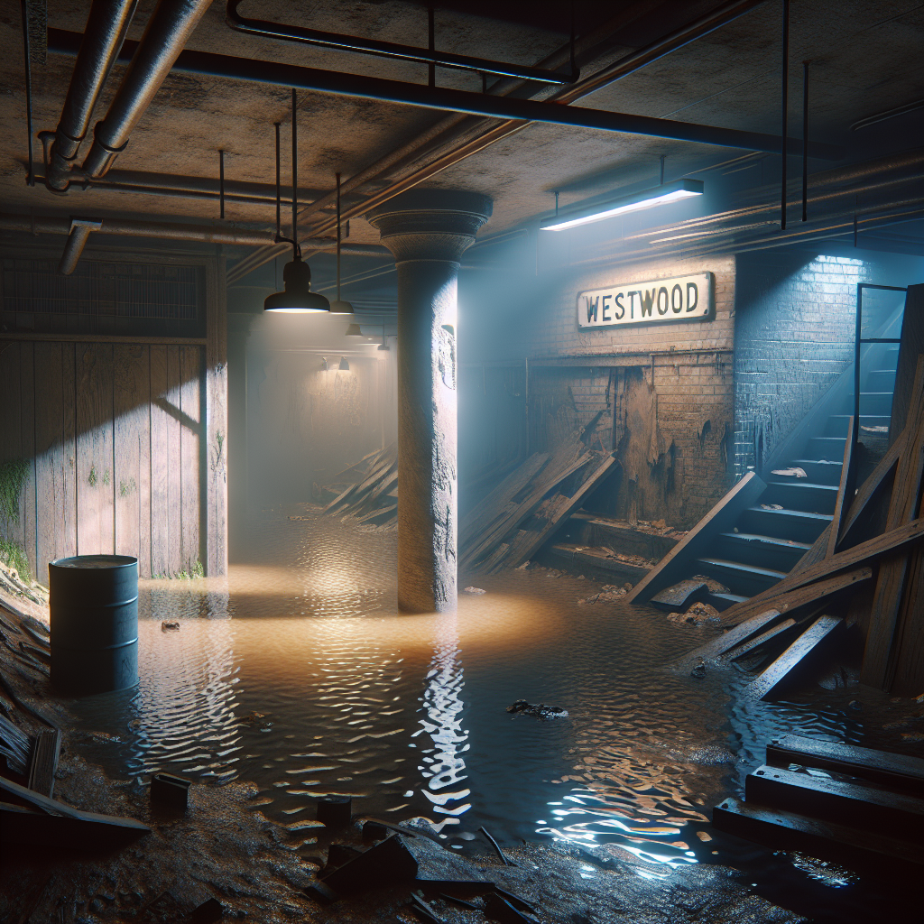 Flooded Basement Cleanup and Restoration in Westwood