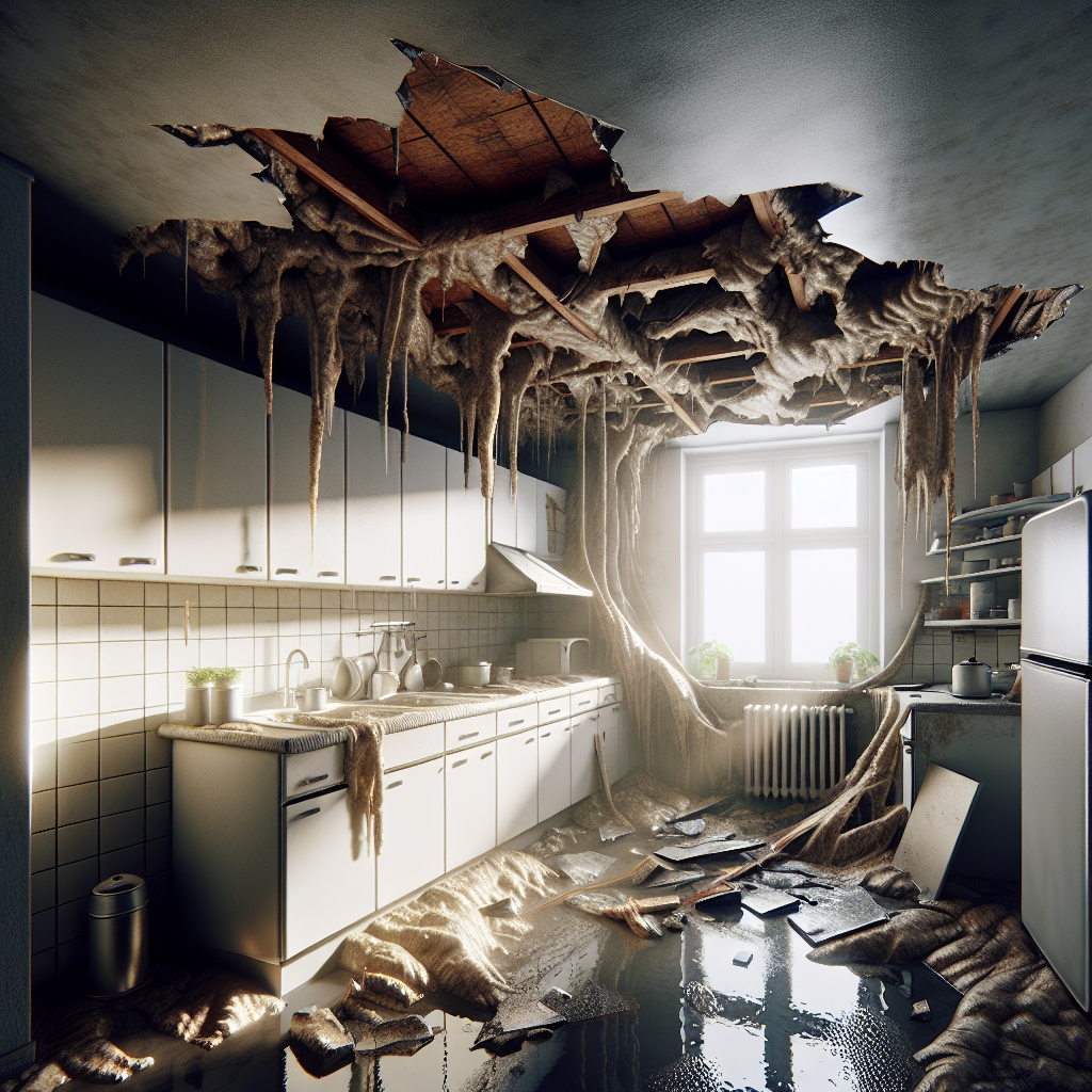 Ceiling Water Damage Restoration in Peabody