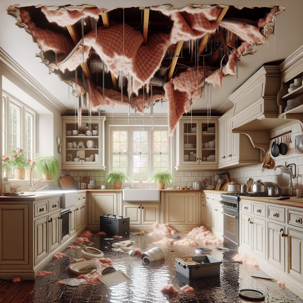 Ceiling Water Damage Restoration in Weston