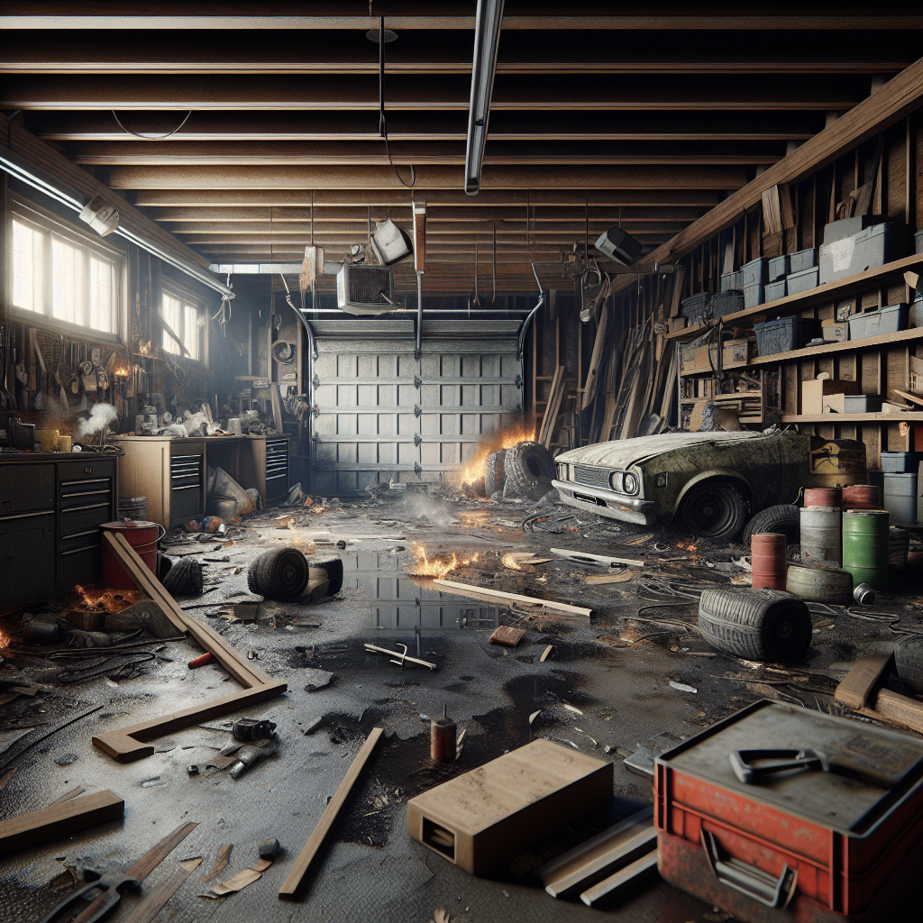 Garage Water Damage Restoration in Ashland