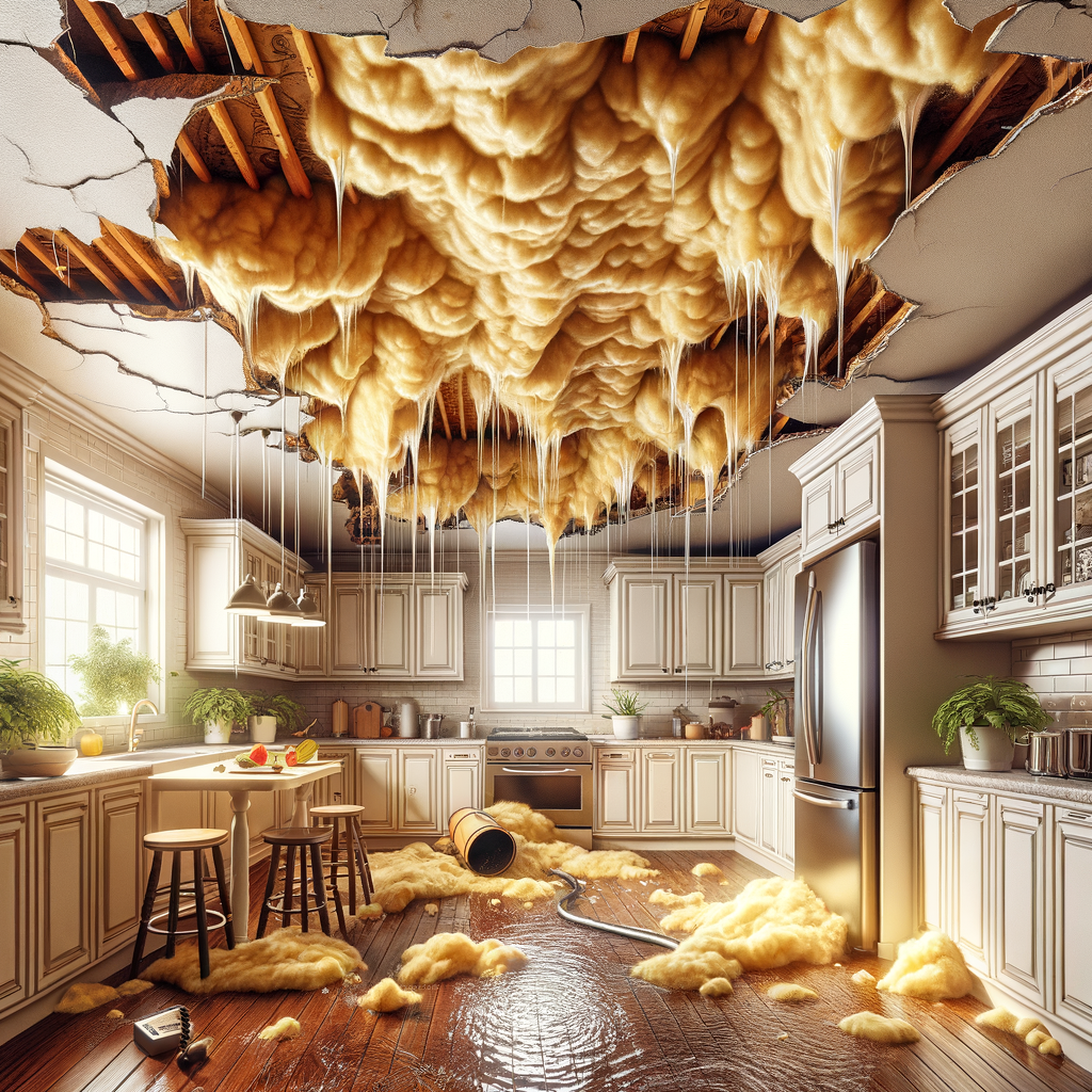 Ceiling Water Damage Restoration in Belmont