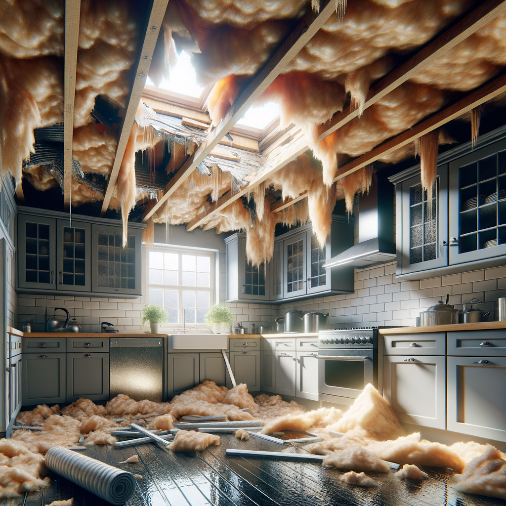 Ceiling Water Damage Restoration in Malden