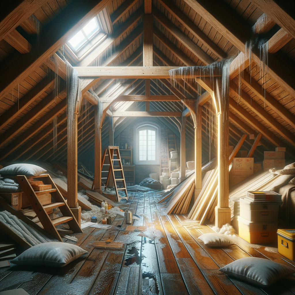 Attic Water Damage Restoration in Belmont