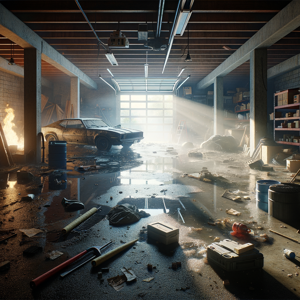 Garage Water Damage Restoration in Watertown