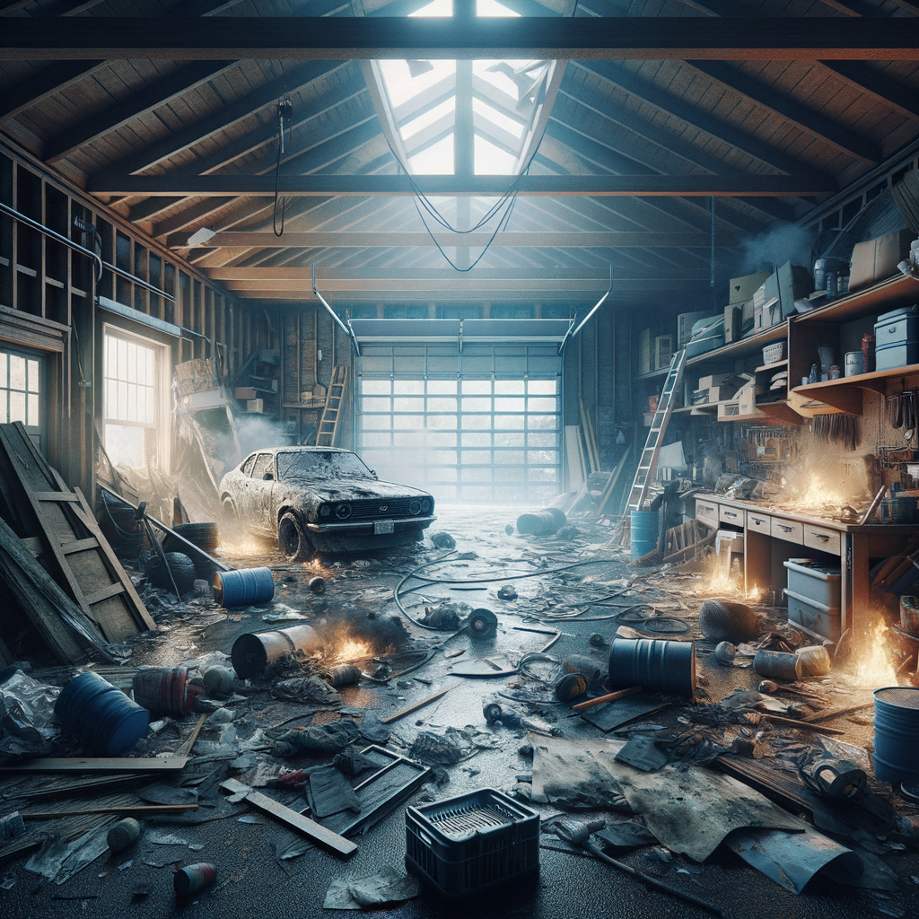 Garage Water Damage Restoration in Boxford